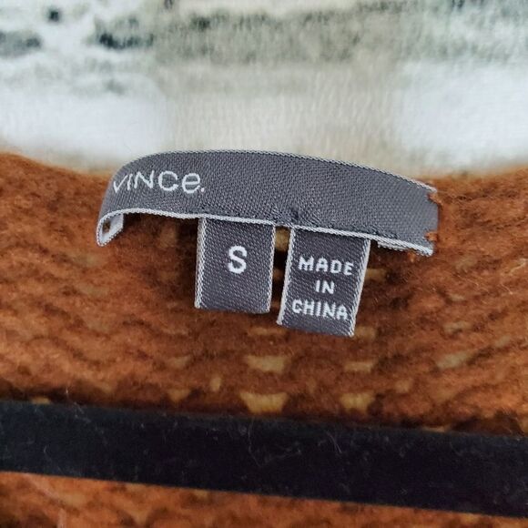 Vince wool blend large chinky knit sweater brown Small womens - Picture 5 of 6